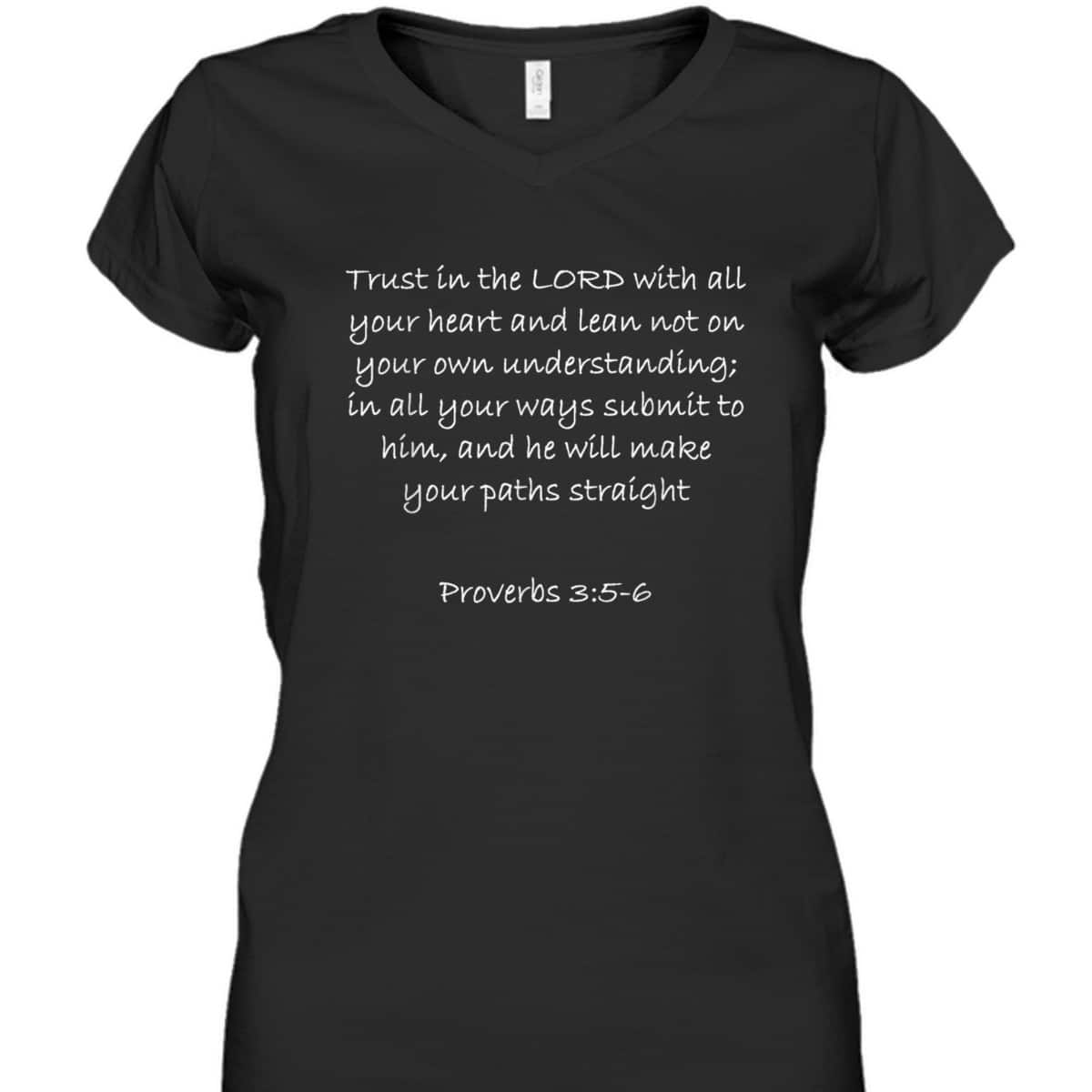 Proverbs 35-6 Bible Verse Christian Faith T-Shirt Proverbs 35-6 Bible Verse Christian Faith T-Shirt