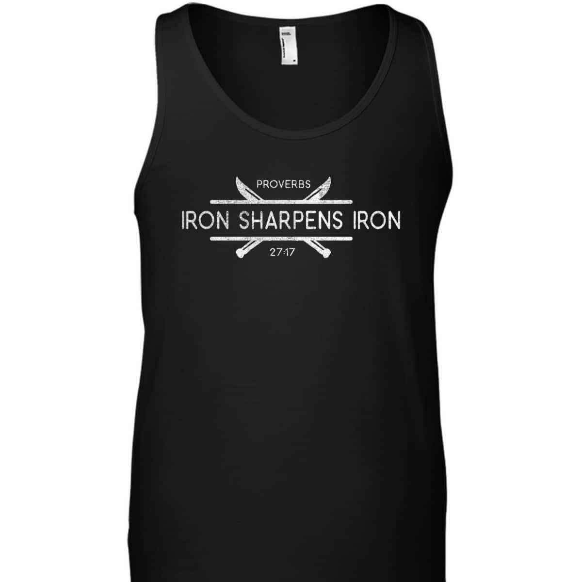 Christian Iron Sharpens Iron Bible Verse T-Shirt