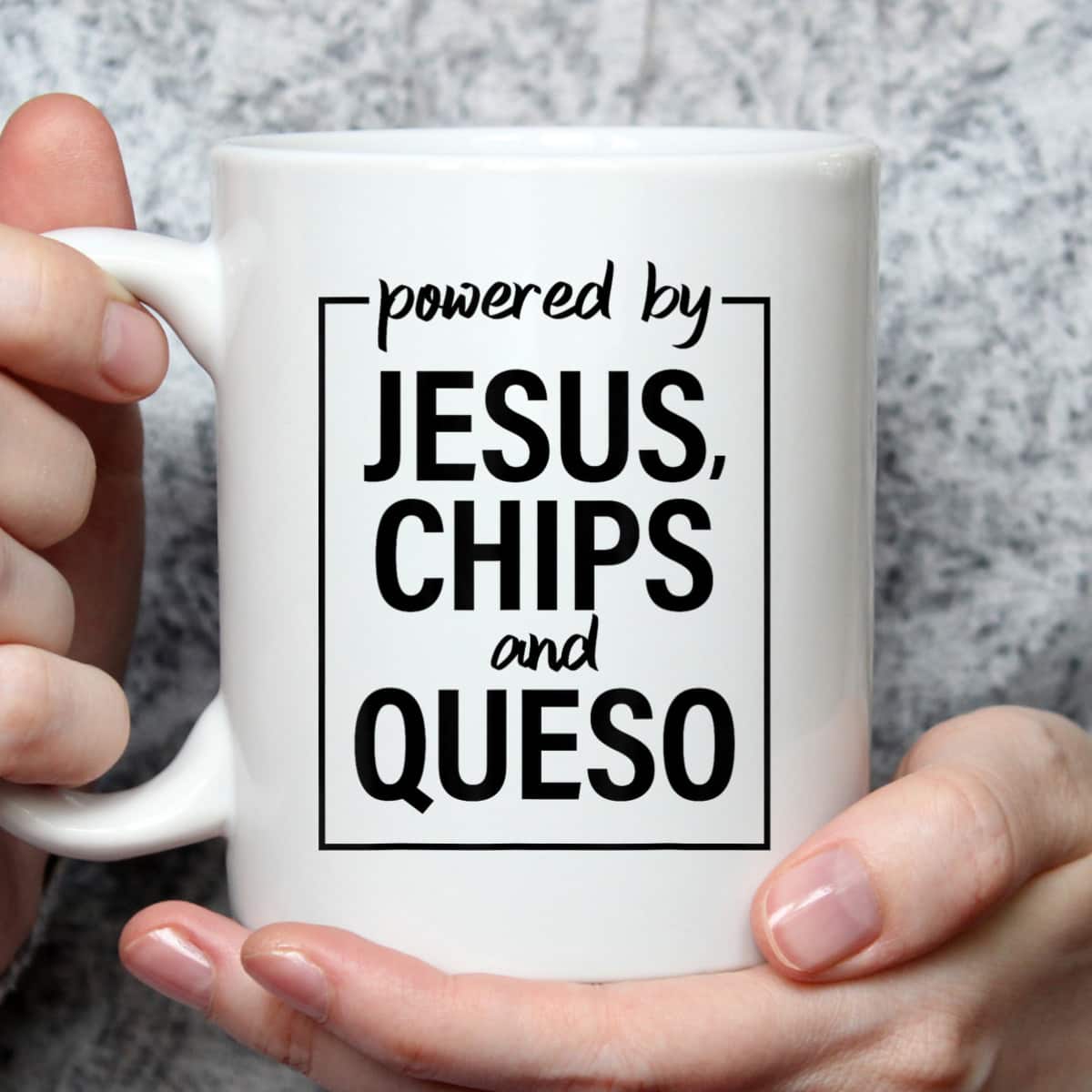 Powered By Jesus Chips And Queso Christian Long Sleeve T-Shirt Powered By Jesus Chips And Queso Christian Long Sleeve T-Shirt