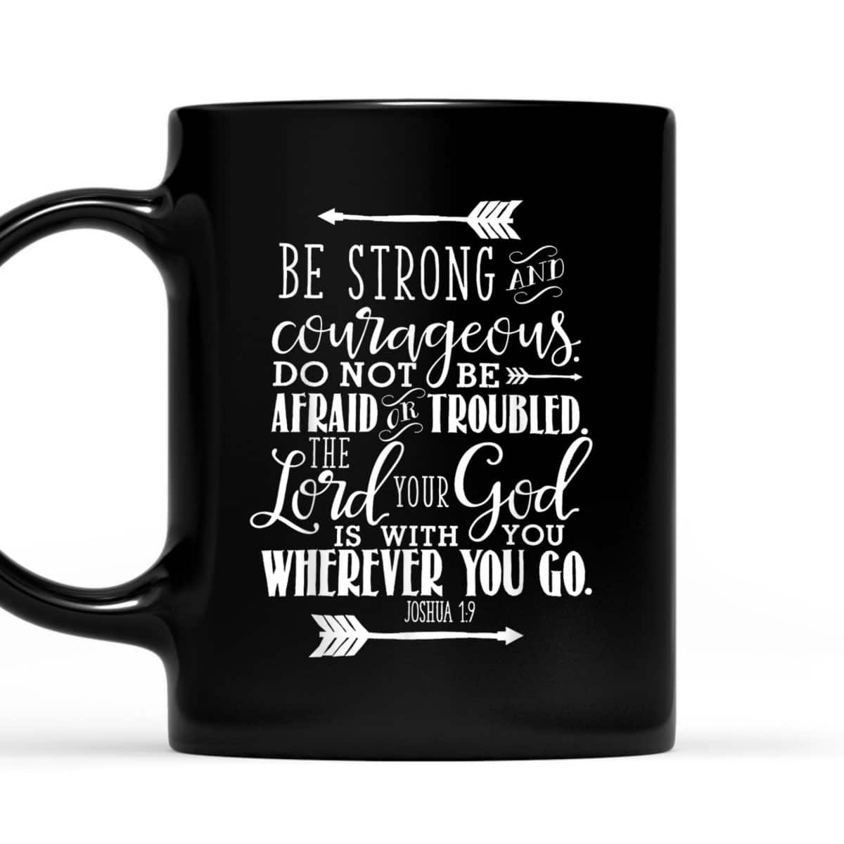 Joshua 19 Christian Bible Verse Pink Be Strong And Courageous T-Shirt Joshua 19 Christian Bible Verse Pink Be Strong And Courageous T-Shirt