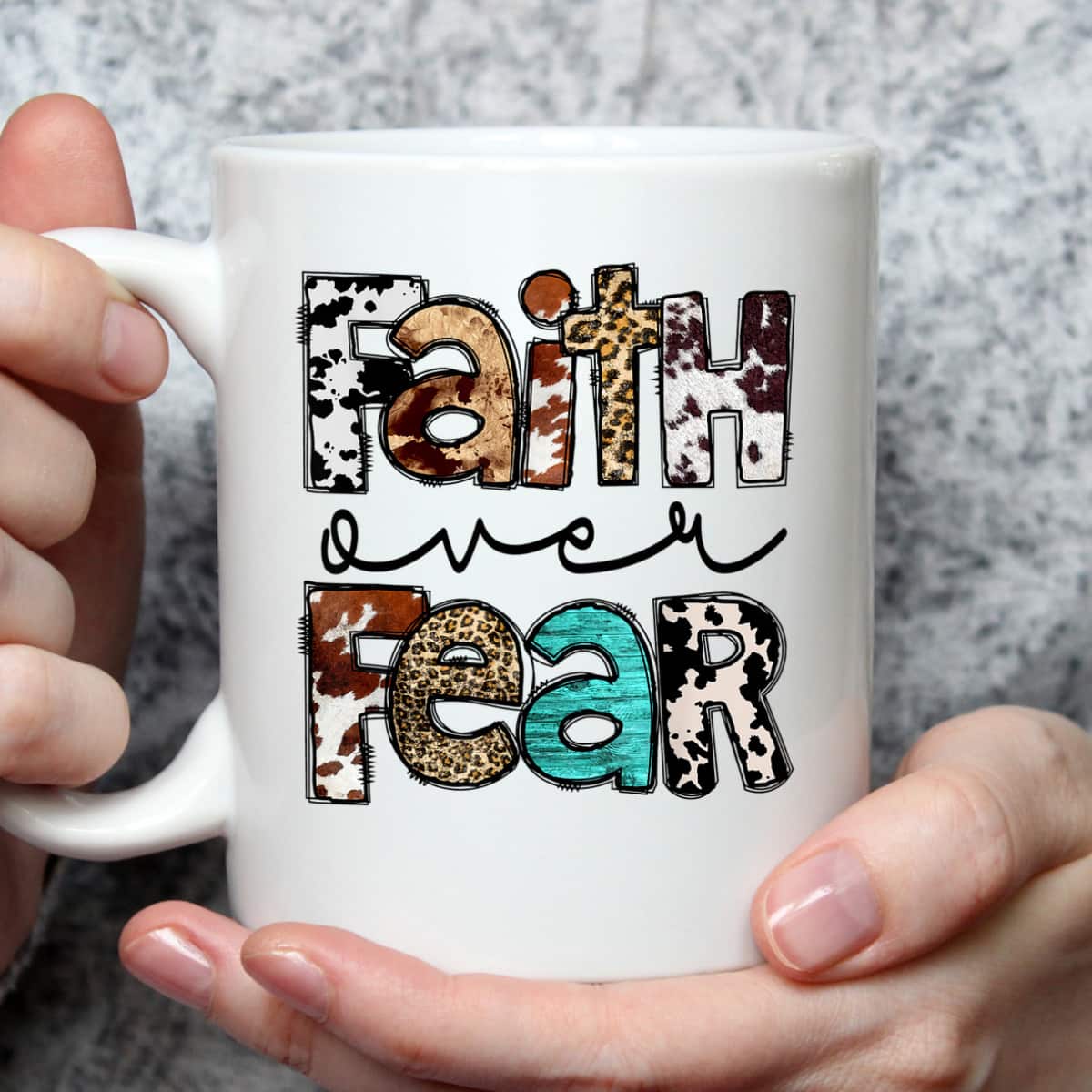 Leopard Faith Over Fear Cowboy Western Country Christian T-Shirt Leopard Faith Over Fear Cowboy Western Country Christian T-Shirt