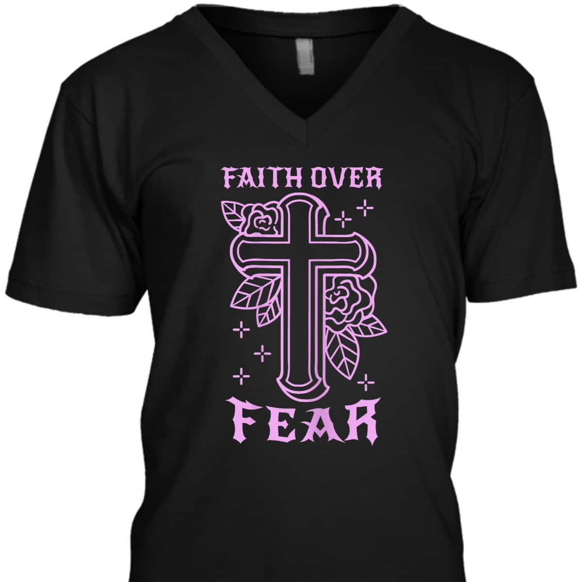 Faith Over Fear Tattooed Christian Tattoo Bible Religious T-Shirt Faith Over Fear Tattooed Christian Tattoo Bible Religious T-Shirt