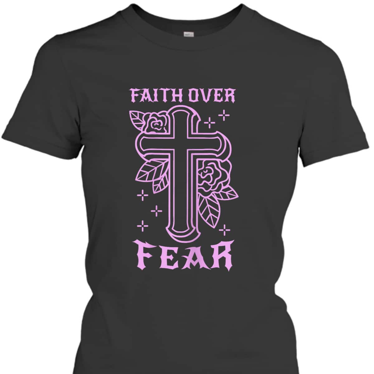 Faith Over Fear Tattooed Christian Tattoo Bible Religious T-Shirt Faith Over Fear Tattooed Christian Tattoo Bible Religious T-Shirt