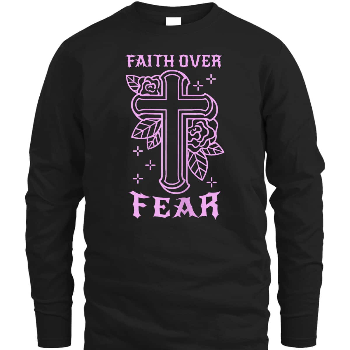 Faith Over Fear Tattooed Christian Tattoo Bible Religious T-Shirt Faith Over Fear Tattooed Christian Tattoo Bible Religious T-Shirt