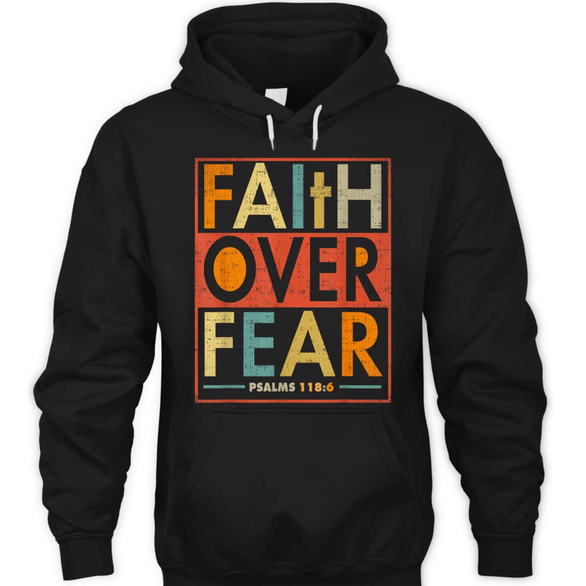 Faith Over Fear Vintage Retro Christian Gift Bible Verse T-Shirt Faith Over Fear Vintage Retro Christian Gift Bible Verse T-Shirt