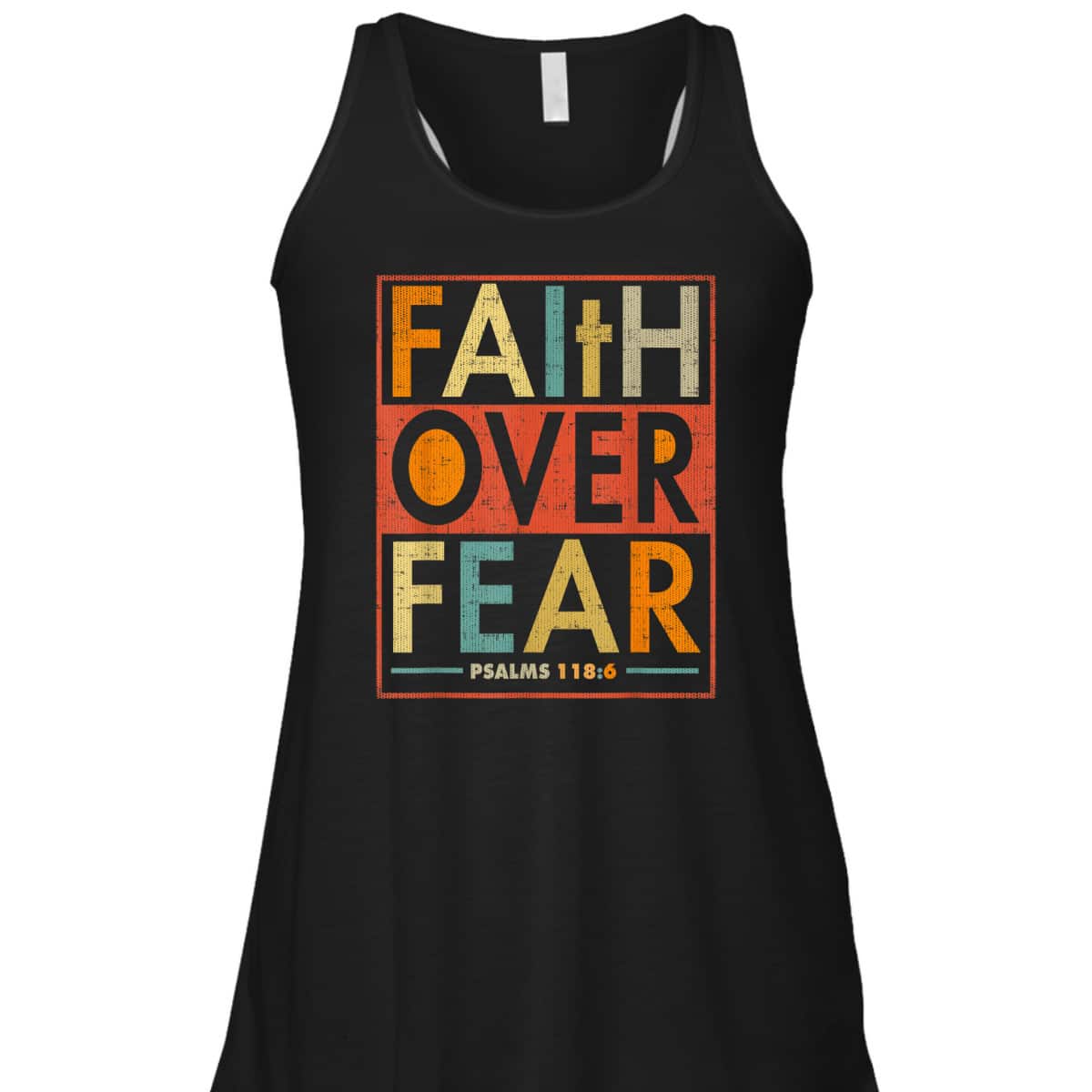 Faith Over Fear Vintage Retro Christian Gift Bible Verse T-Shirt Faith Over Fear Vintage Retro Christian Gift Bible Verse T-Shirt