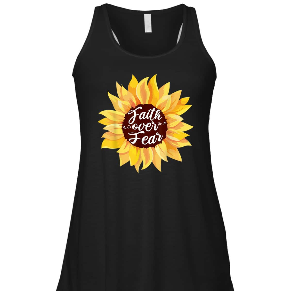 Faith Over Fear Sunflower Lover Bible Quote Cute Christian T-Shirt Faith Over Fear Sunflower Lover Bible Quote Cute Christian T-Shirt