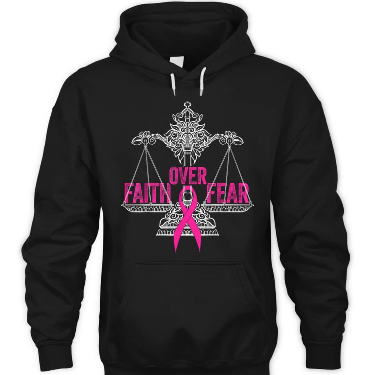 Faith Over Fear Survivor Warrior Pink Ribbon Breast Cancer T-Shirt Faith Over Fear Survivor Warrior Pink Ribbon Breast Cancer T-Shirt