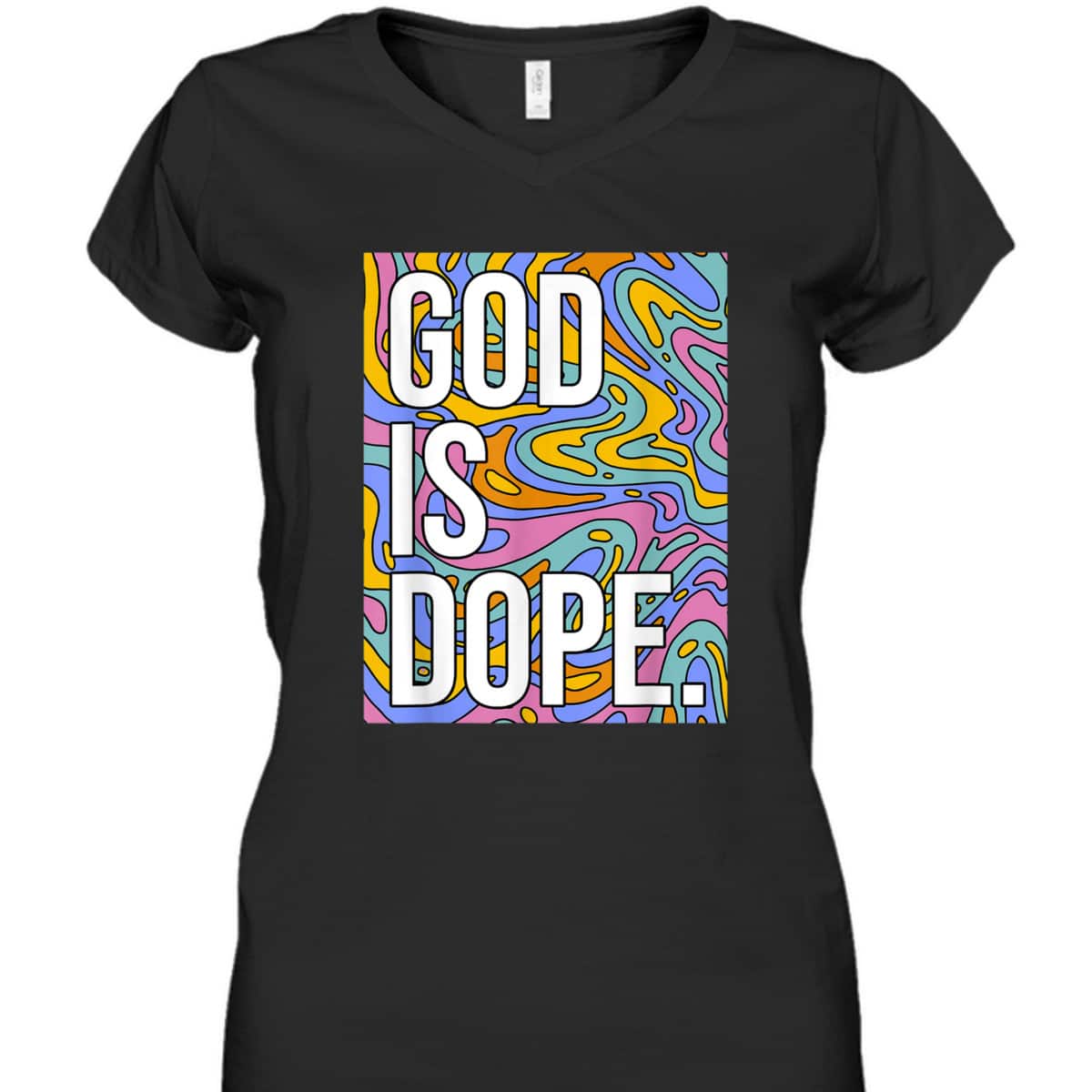 God Is Dope In Trippy Christian Religious T-Shirt God Is Dope In Trippy Christian Religious T-Shirt