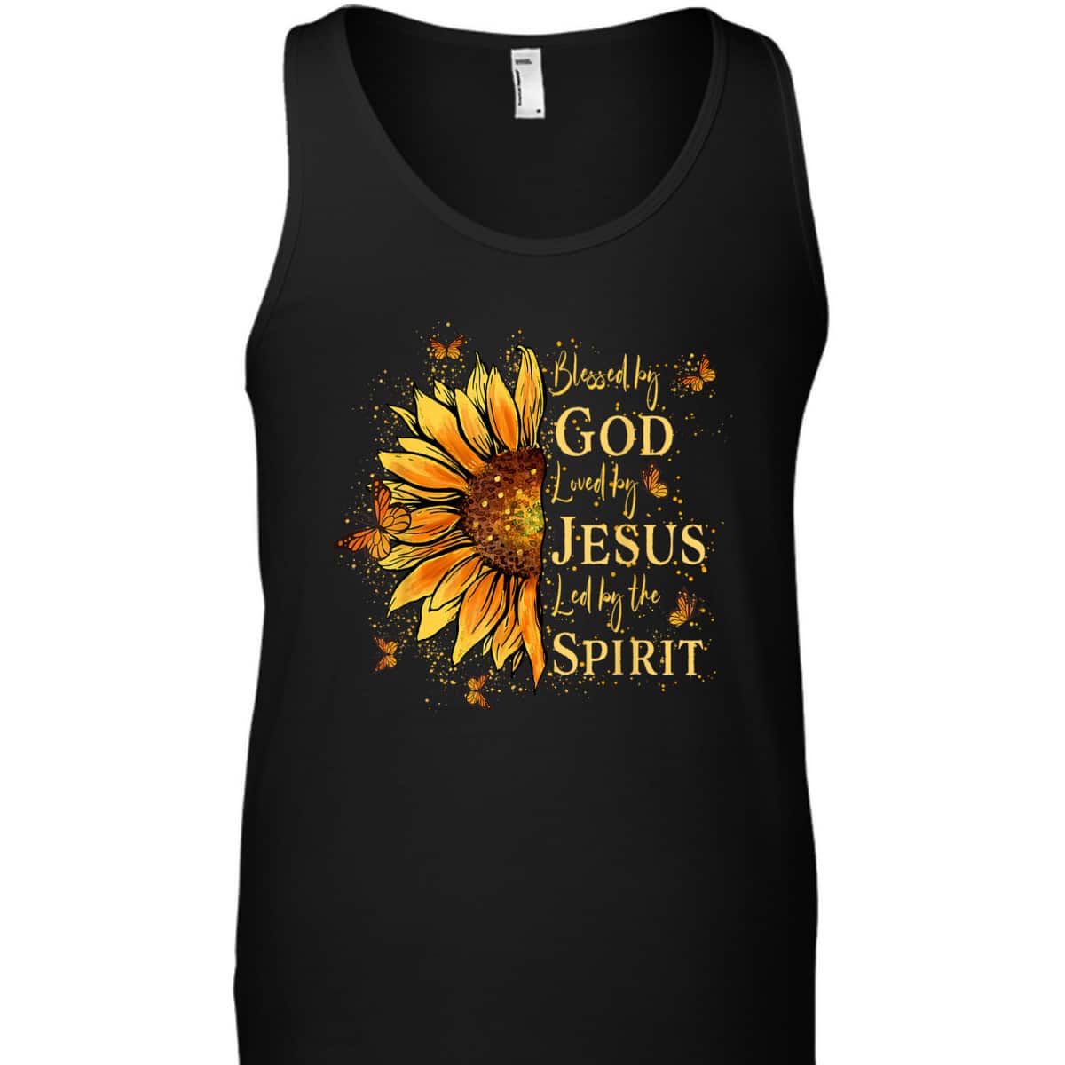 Blessed By God Loved By Jesus Sunflower T-Shirt Blessed By God Loved By Jesus Sunflower T-Shirt