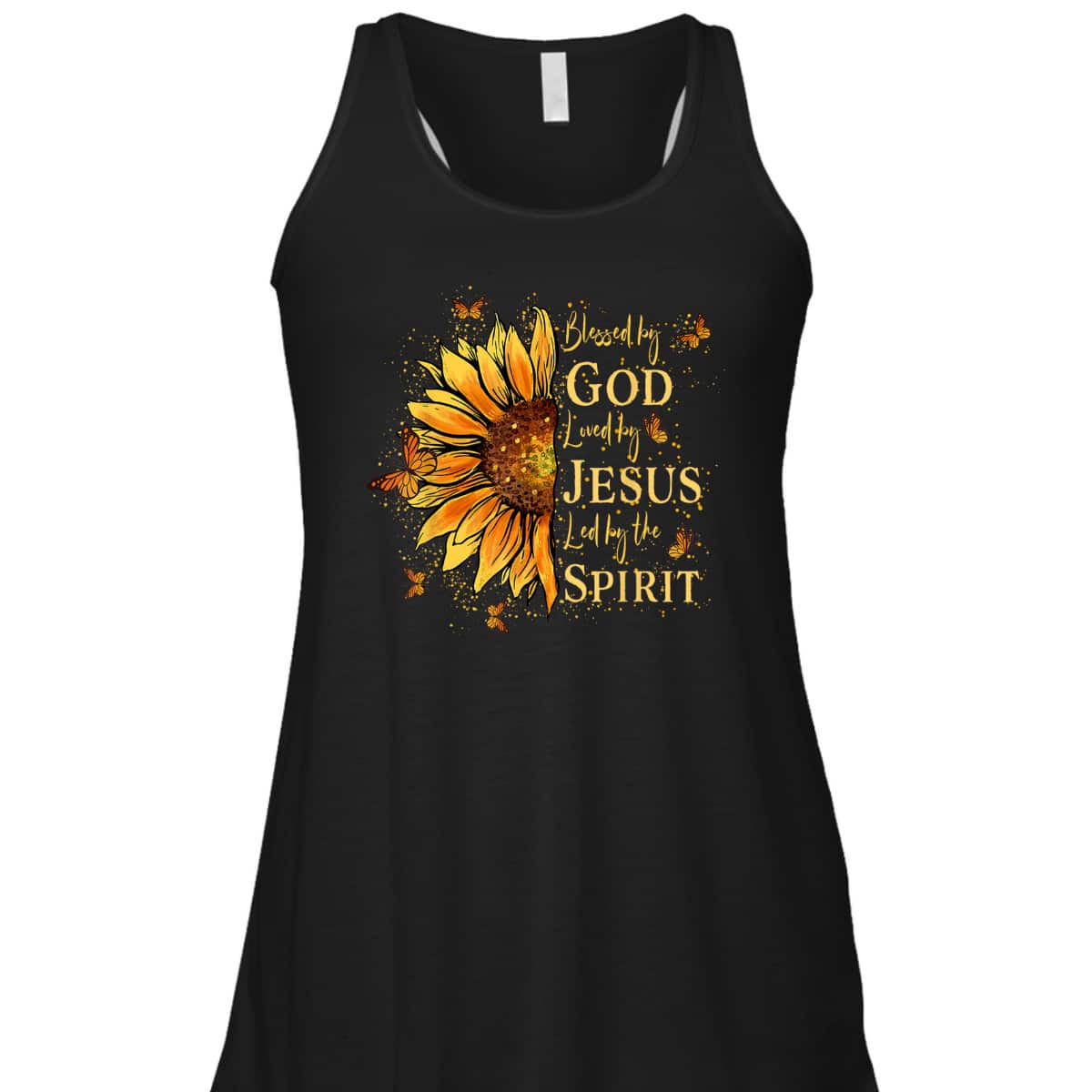 Blessed By God Loved By Jesus Sunflower T-Shirt Blessed By God Loved By Jesus Sunflower T-Shirt