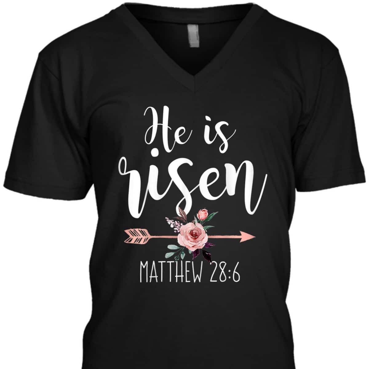 He Is Risen Floral Arrow Easter Day Christian Bible Verse T-Shirt He Is Risen Floral Arrow Easter Day Christian Bible Verse T-Shirt
