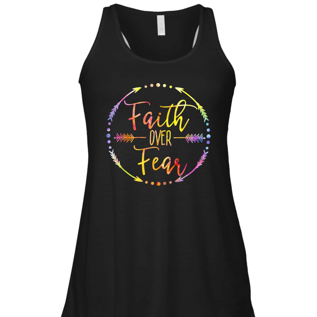 Faith Over Fear Arrow Cute Lettering Inspirational Christian T-Shirt Faith Over Fear Arrow Cute Lettering Inspirational Christian T-Shirt