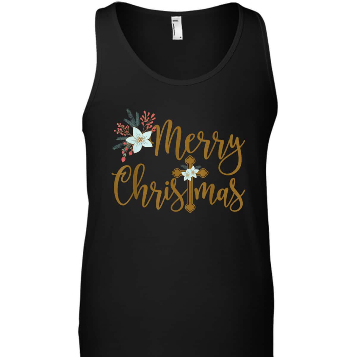 Christian Christmas With Cross Religious Faith T-Shirt Christian Christmas With Cross Religious Faith T-Shirt