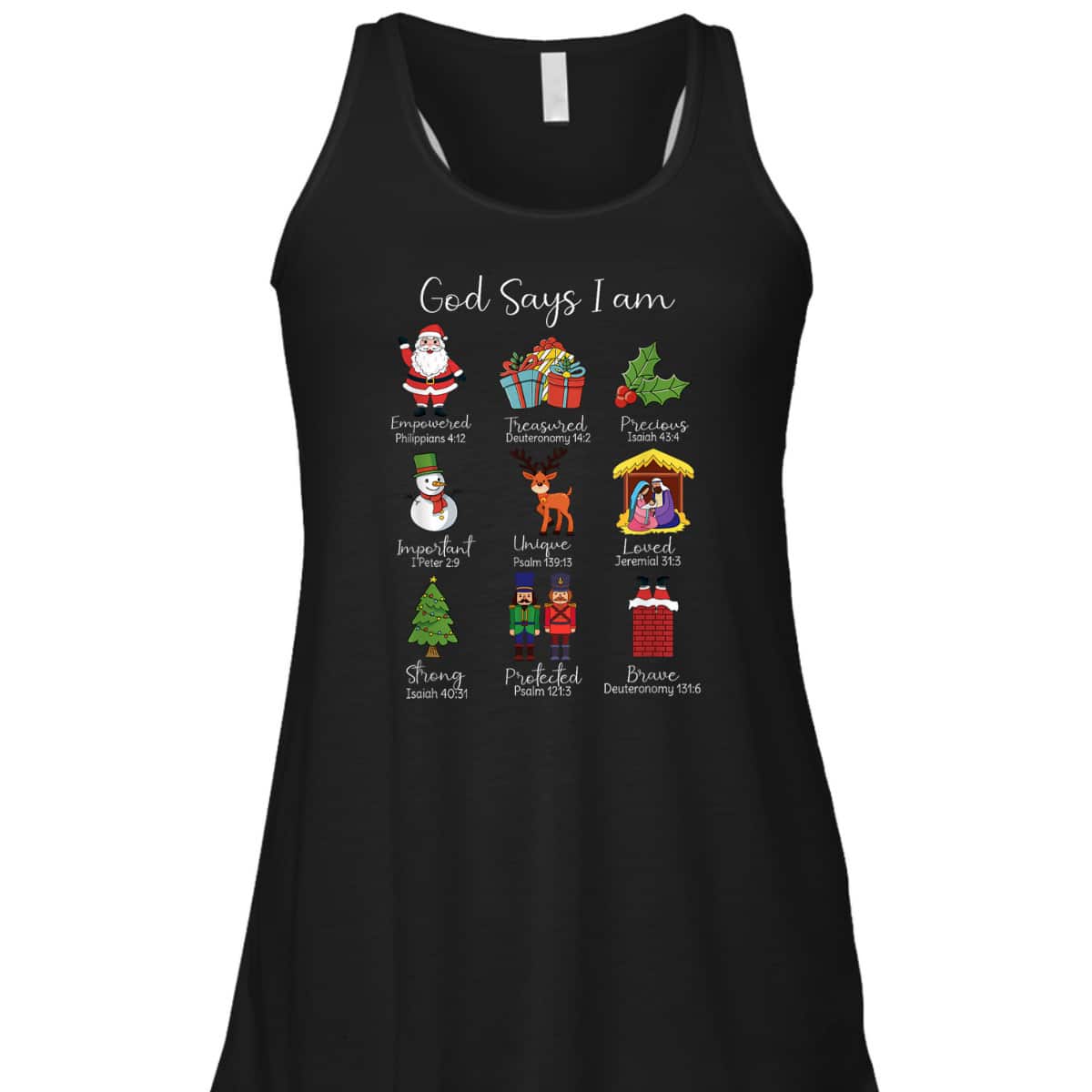 God Says I Am Christmas Bible Verses Christian Religious T-Shirt God Says I Am Christmas Bible Verses Christian Religious T-Shirt