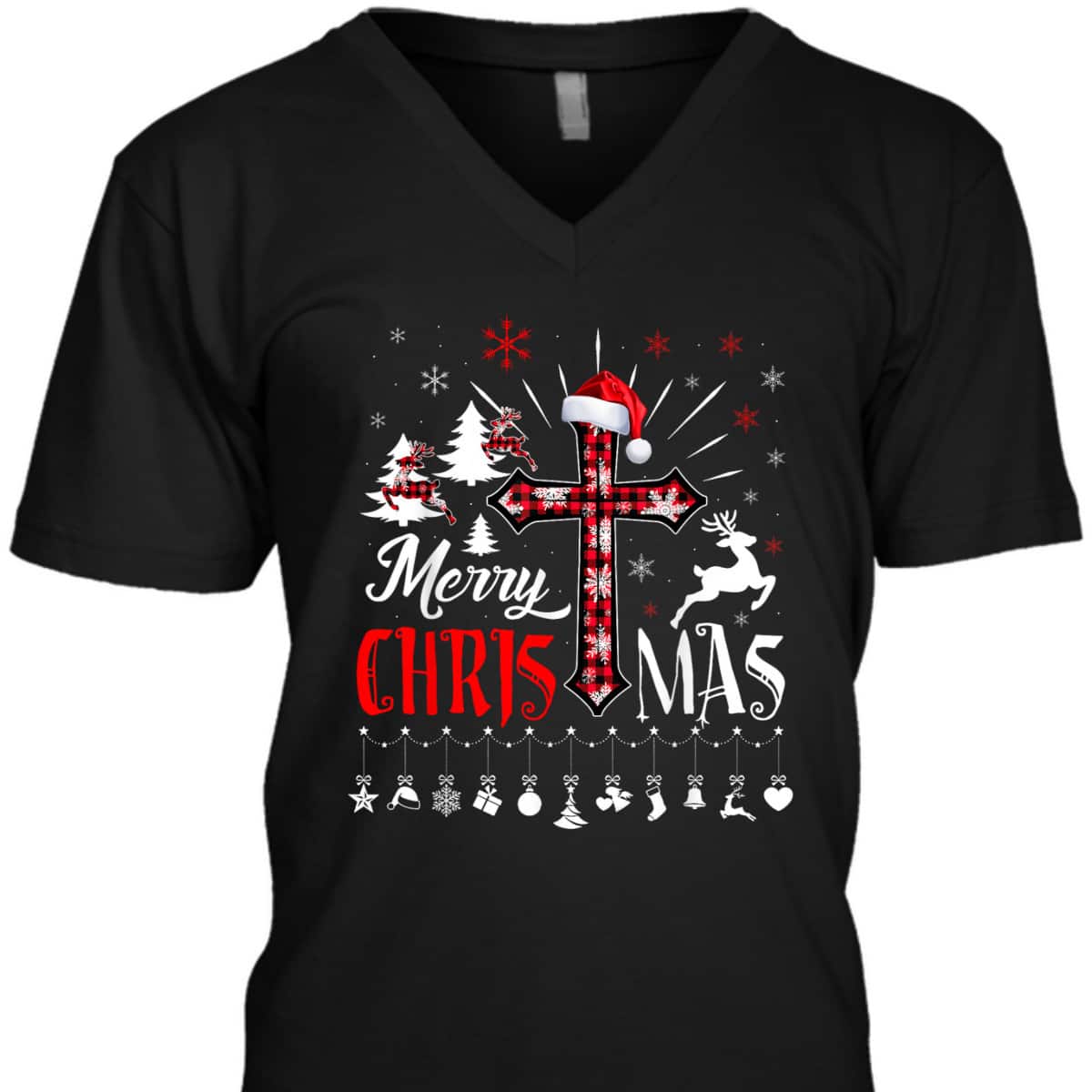 Merry Christmas Cross Christian Plaid Buffalo Xmas Cross T-Shirt Merry Christmas Cross Christian Plaid Buffalo Xmas Cross T-Shirt