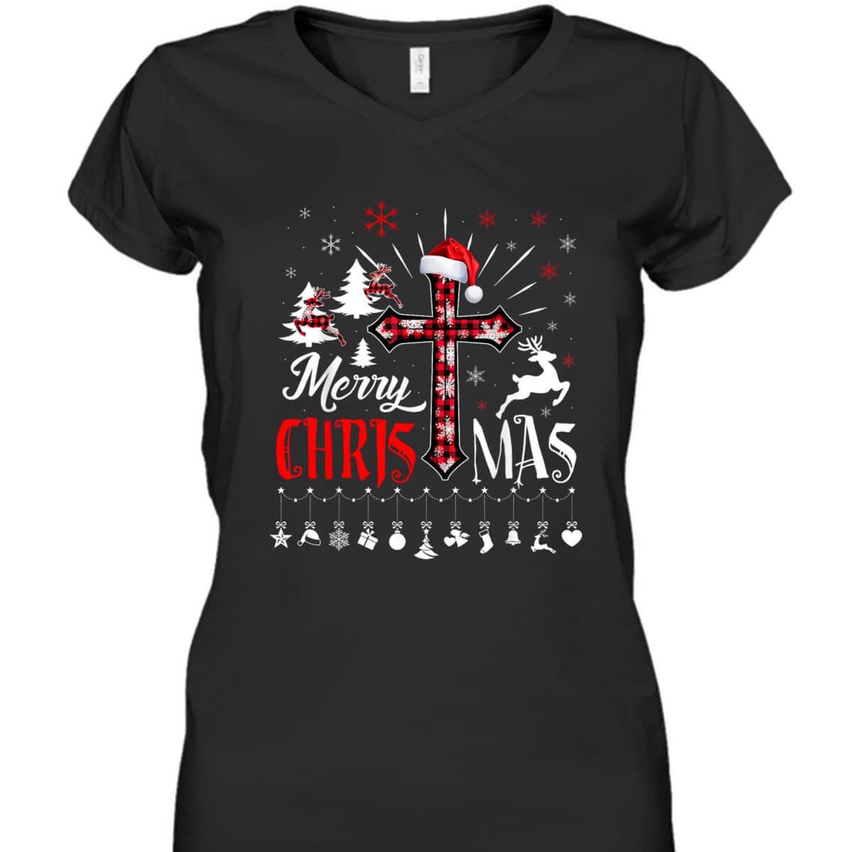 Merry Christmas Cross Christian Plaid Buffalo Xmas Cross T-Shirt Merry Christmas Cross Christian Plaid Buffalo Xmas Cross T-Shirt