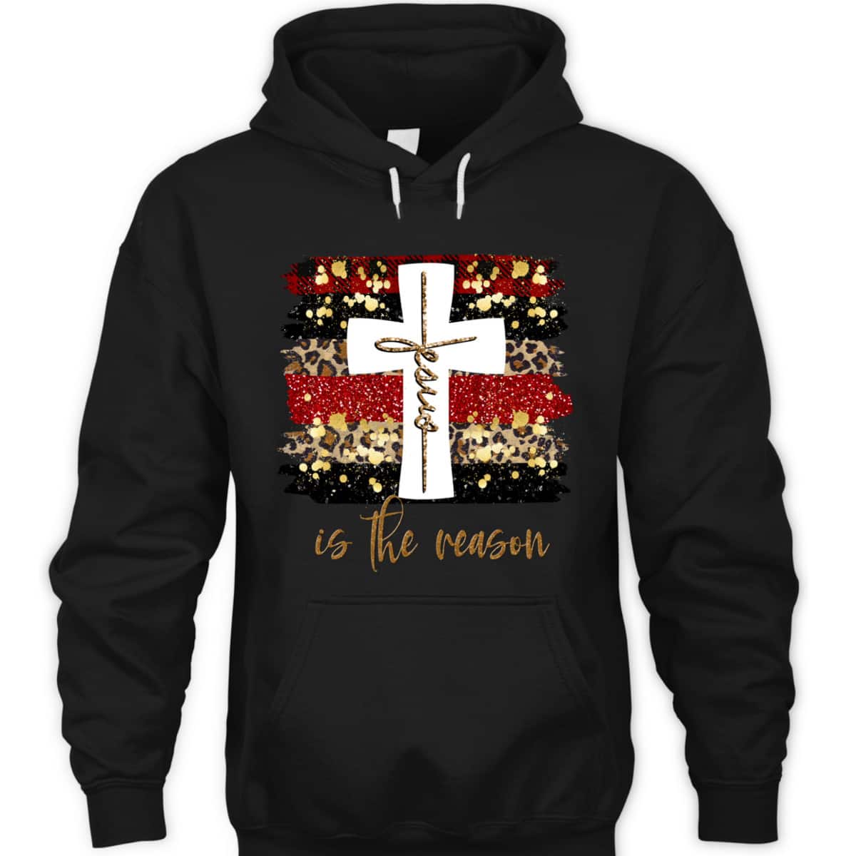 Jesus Is The Rason Christian Saying With Cross Christmas T-Shirt Jesus Is The Rason Christian Saying With Cross Christmas T-Shirt