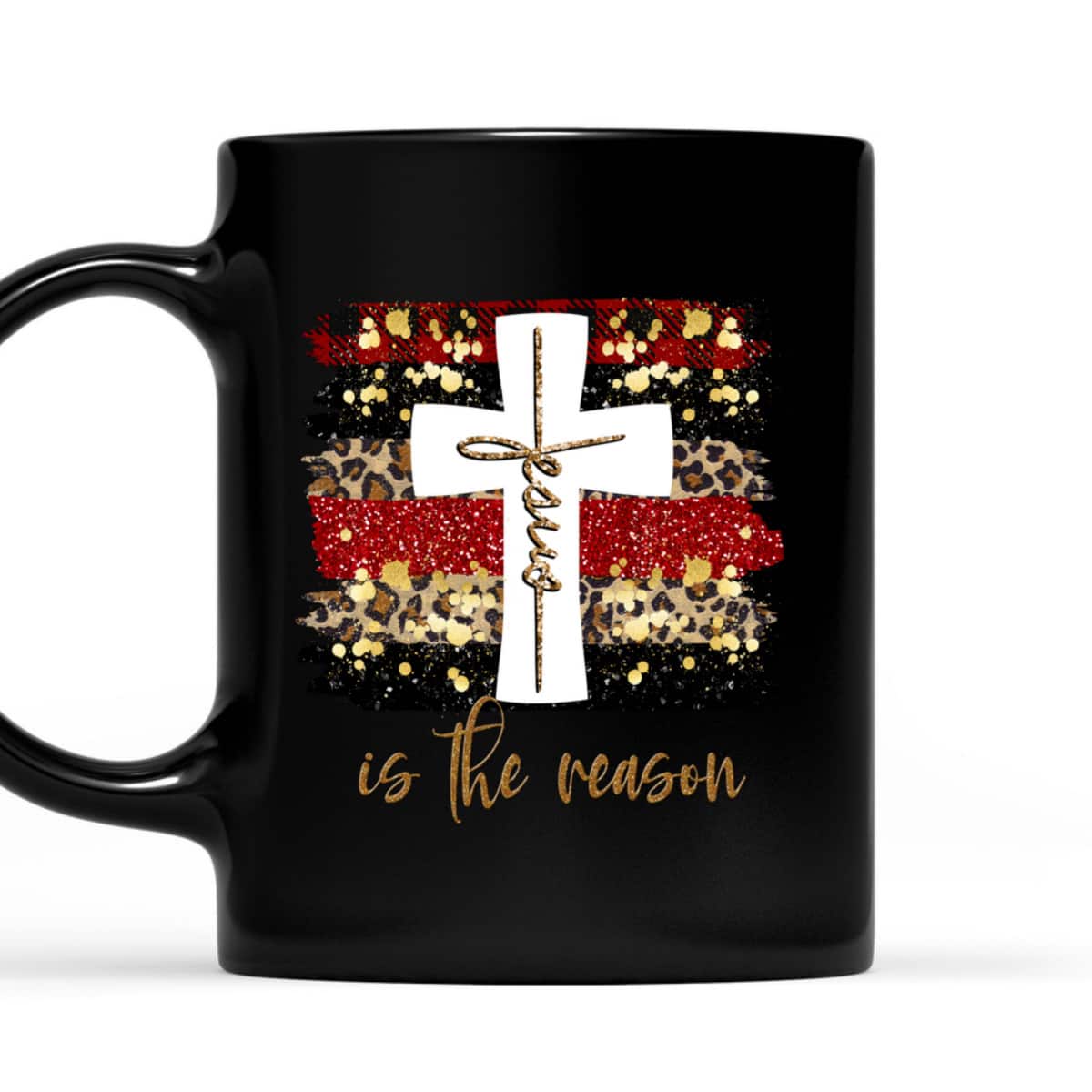 Jesus Is The Rason Christian Saying With Cross Christmas T-Shirt Jesus Is The Rason Christian Saying With Cross Christmas T-Shirt