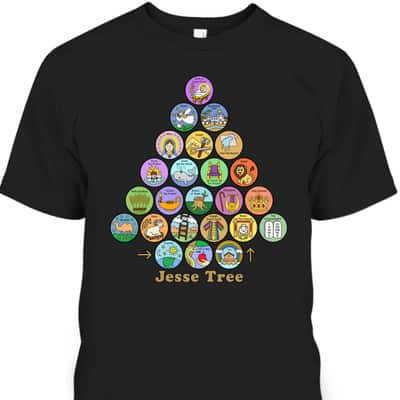 Jesse Tree Advent And Christmas Xmas Christian Religious T-Shirt