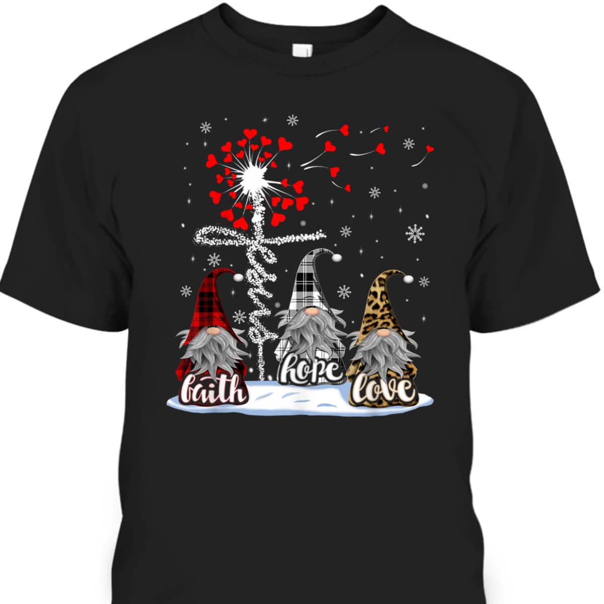 Gnome Christmas Faith Love Hope Christian Jesus Christmas T-Shirt Gnome Christmas Faith Love Hope Christian Jesus Christmas T-Shirt