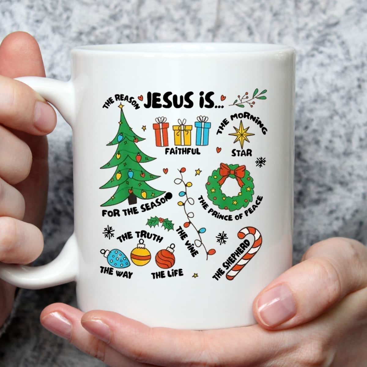 Jesus Is Reason Truth Way Life Faith Christian Christmas T-Shirt Jesus Is Reason Truth Way Life Faith Christian Christmas T-Shirt