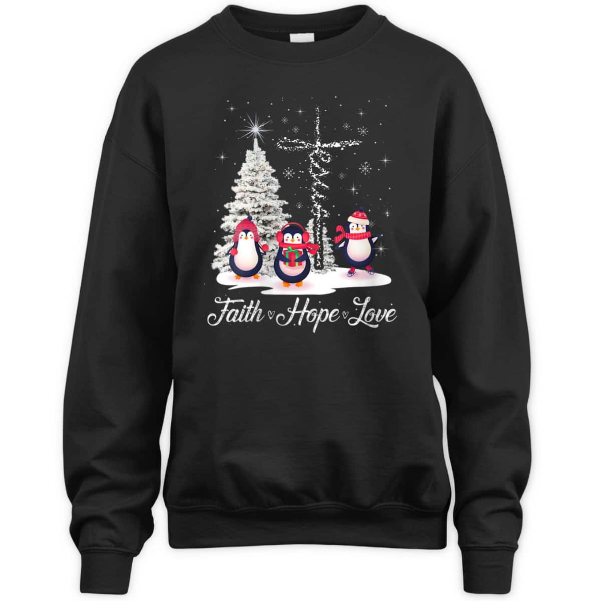 Womens Ph Merry Christmas Penguin Faith Hope Love Xmas Tree T-Shirt Womens Ph Merry Christmas Penguin Faith Hope Love Xmas Tree T-Shirt