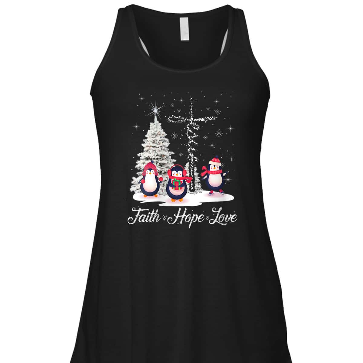Womens Ph Merry Christmas Penguin Faith Hope Love Xmas Tree T-Shirt Womens Ph Merry Christmas Penguin Faith Hope Love Xmas Tree T-Shirt