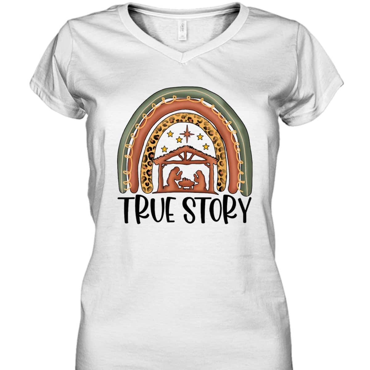 True Story Christmas Manger Nativity Scene Buffalo Plaid Christian T-Shirt True Story Christmas Manger Nativity Scene Buffalo Plaid Christian T-Shirt