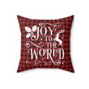 Christian Christmas Joy To The World Buffalo Plaid Pillow Christian Christmas Joy To The World Buffalo Plaid Pillow