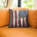 Awesome American Flag Cross Christian Pillow Awesome American Flag Cross Christian Pillow