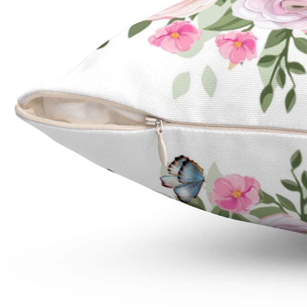 Ask Me About Jesus Christian Flowers Pillow Ask Me About Jesus Christian Flowers Pillow