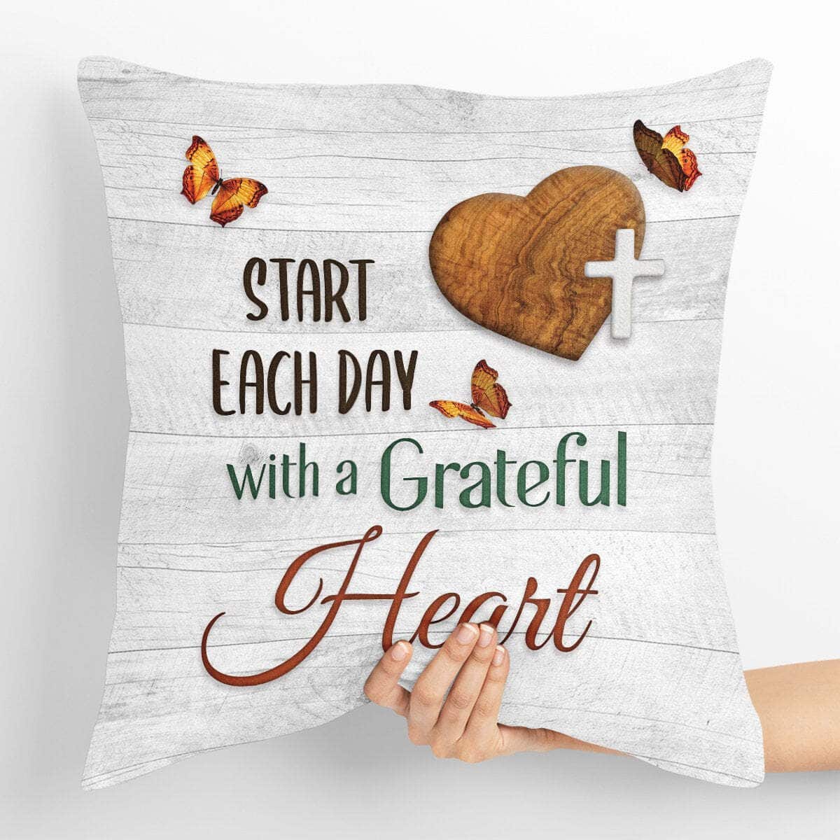 Bible Verse Scripture God Start Each Day With A Grateful Heart Meaningful Pillow Bible Verse Scripture God Start Each Day With A Grateful Heart Meaningful Pillow