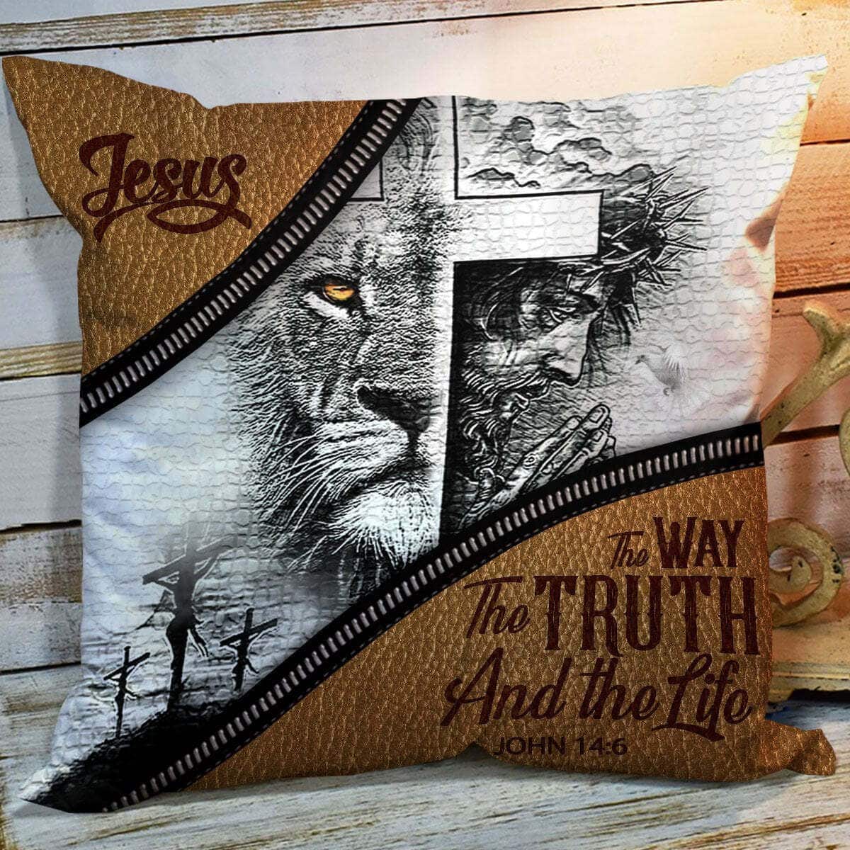 Bible Verse Scripture God Unique The Way The Truth And The Life Pillow