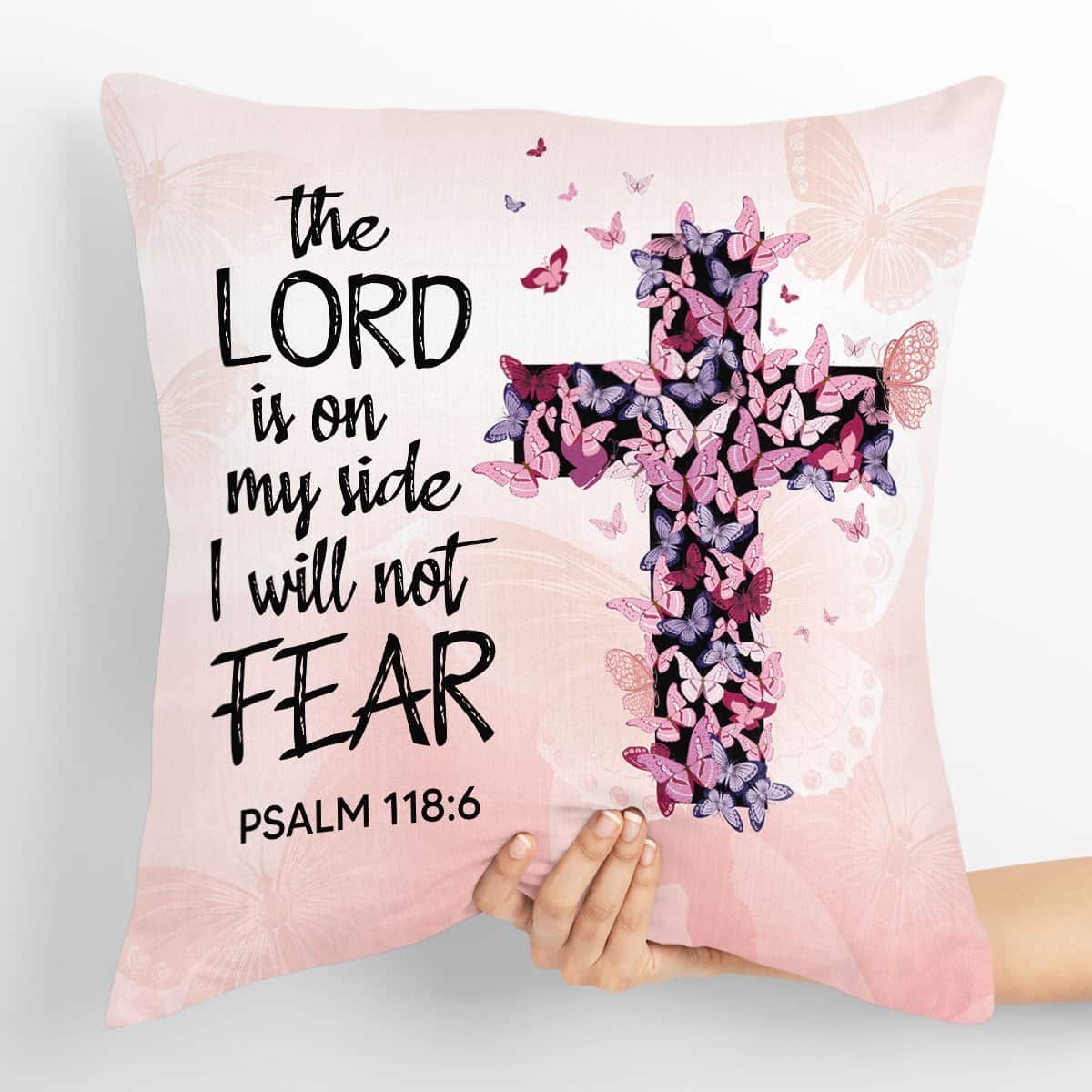 Bible Verse Scripture God The Lord Is On My Side Beautiful Flower Pillow Bible Verse Scripture God The Lord Is On My Side Beautiful Flower Pillow