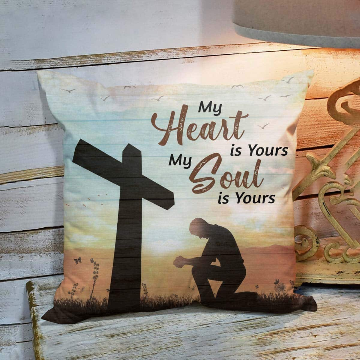 Bible Verse Scripture God Special Cross I Belong To God Pillow