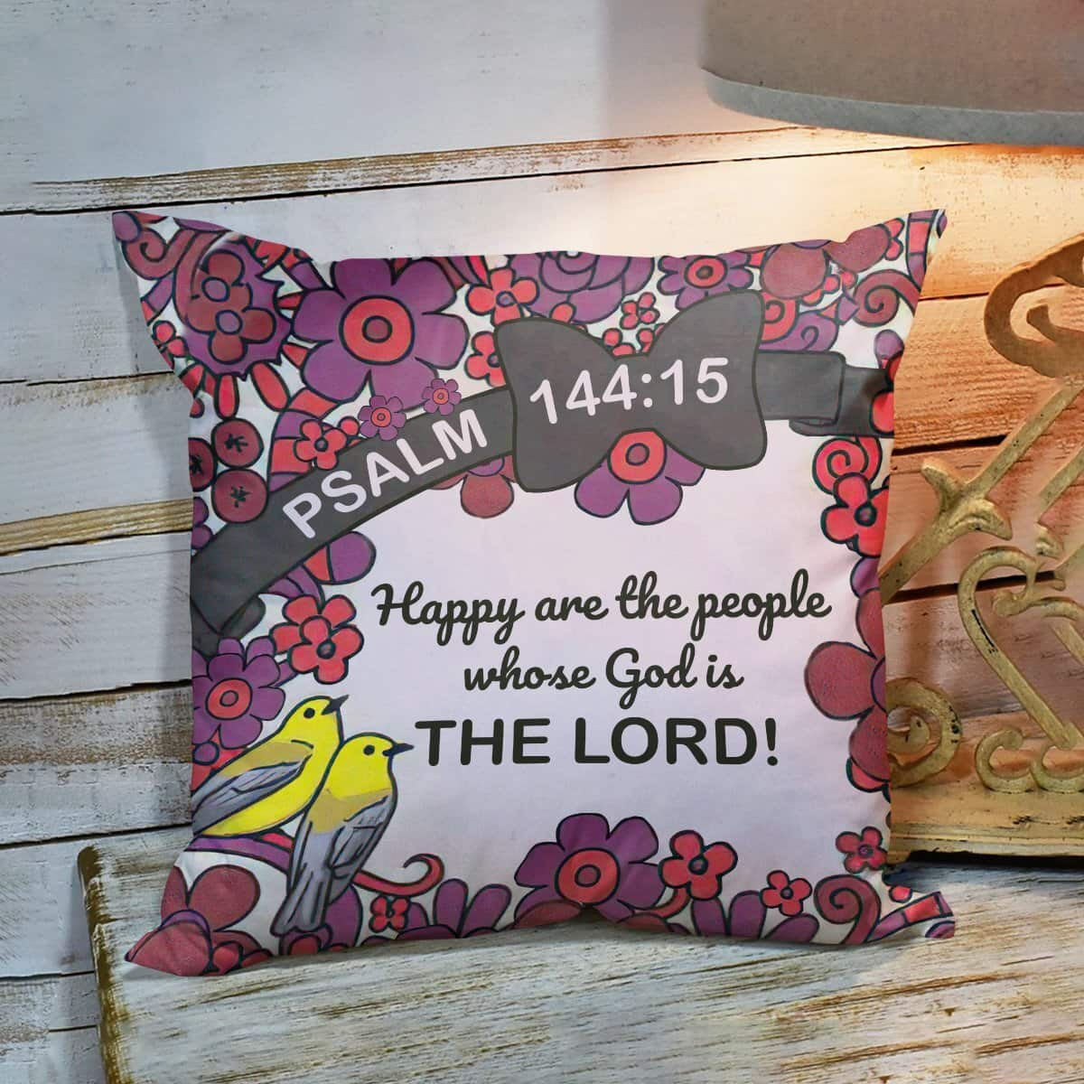 Bible Verse Scripture God Our God Is The Lord Bird And Flower Pillow