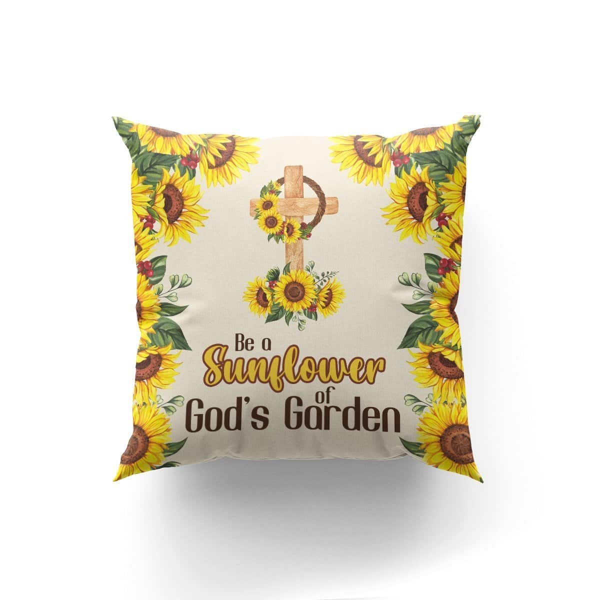 Bible Verse Scripture God Beautiful Cross Sunflower Of Gods Garden Pillow Bible Verse Scripture God Beautiful Cross Sunflower Of Gods Garden Pillow
