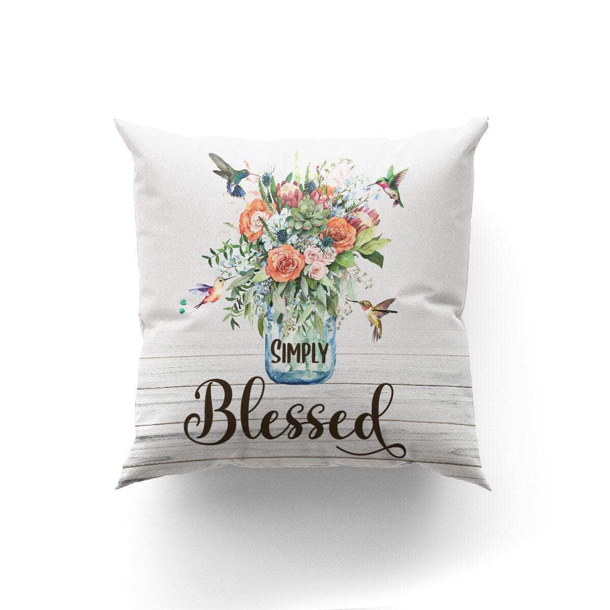 Bible Verse Scripture God Simply Blessed Beautiful Flower Pillow Bible Verse Scripture God Simply Blessed Beautiful Flower Pillow