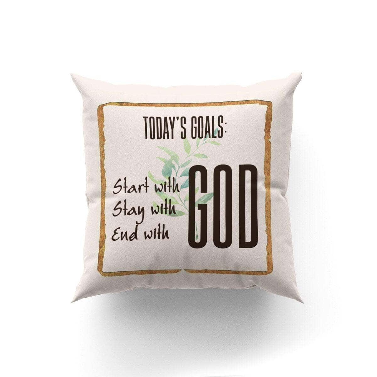 Bible Verse Scripture God Elegant Todays Goal Pillow