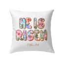 He Is Risen Matthew 286 Bible Verse Eater Day Pillow He Is Risen Matthew 286 Bible Verse Eater Day Pillow
