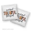 Grateful Thankful Blessed Thanksgiving Christian Pillow Grateful Thankful Blessed Thanksgiving Christian Pillow