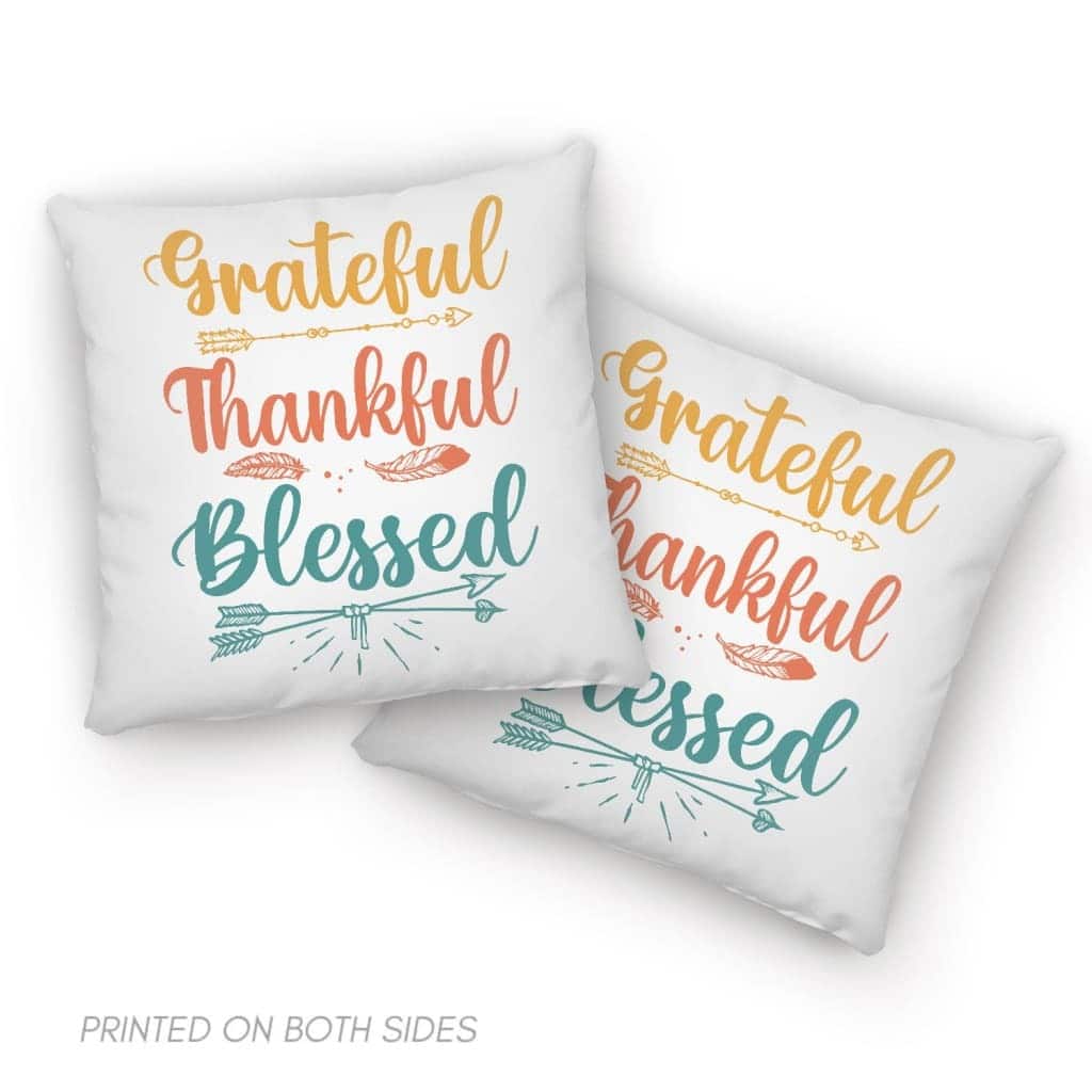 Grateful Thankful Blessed Christian Faith Pillow Grateful Thankful Blessed Christian Faith Pillow