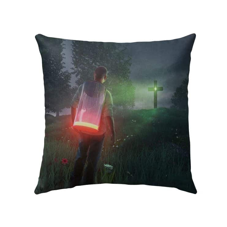 God Is The Plug Christian Cross Pillow God Is The Plug Christian Cross Pillow