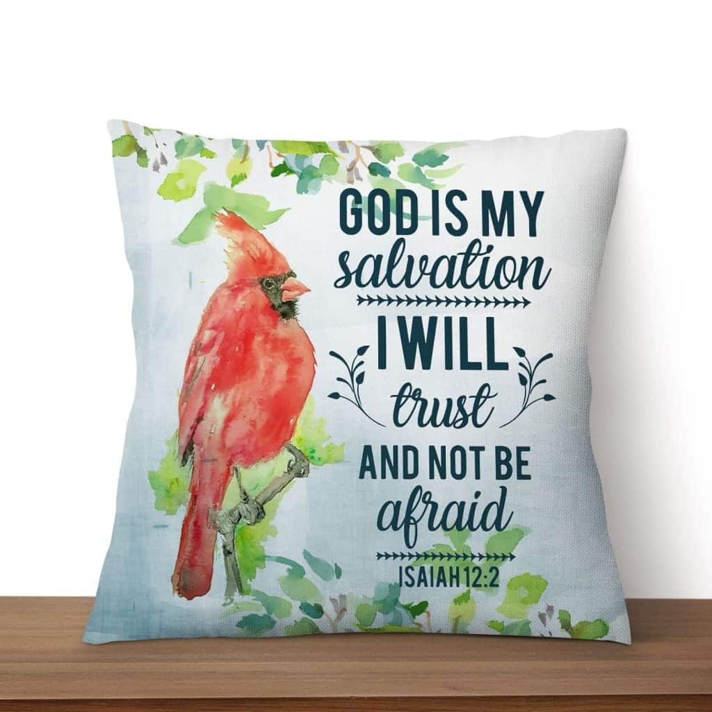 God Is My Salvation Isaiah 122 Bible Verse Pillow God Is My Salvation Isaiah 122 Bible Verse Pillow