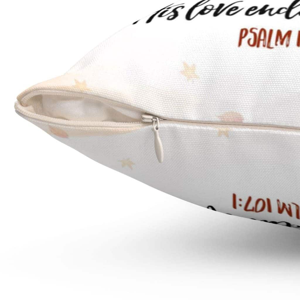 Give Thanks To The Lord For He Is Good Psalm 1071 Bible Verse Pillow