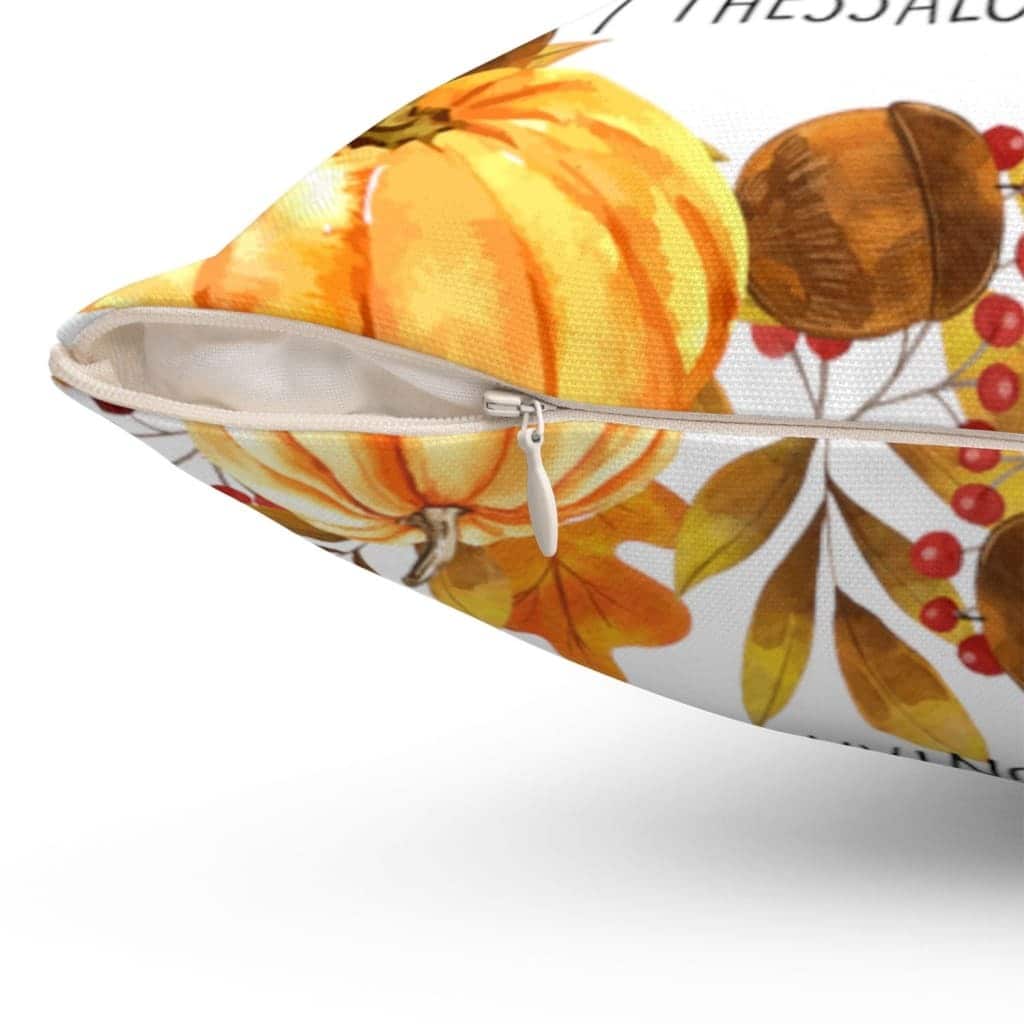 Give Thanks In All Circumstances 1 Thessalonians 518 Christian Bible Verse Pillow