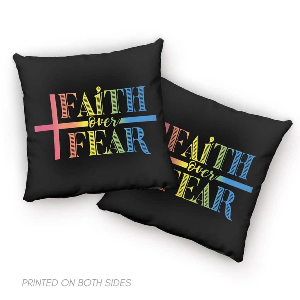 Faith Over Fear Faith Christian Pillow Faith Over Fear Faith Christian Pillow