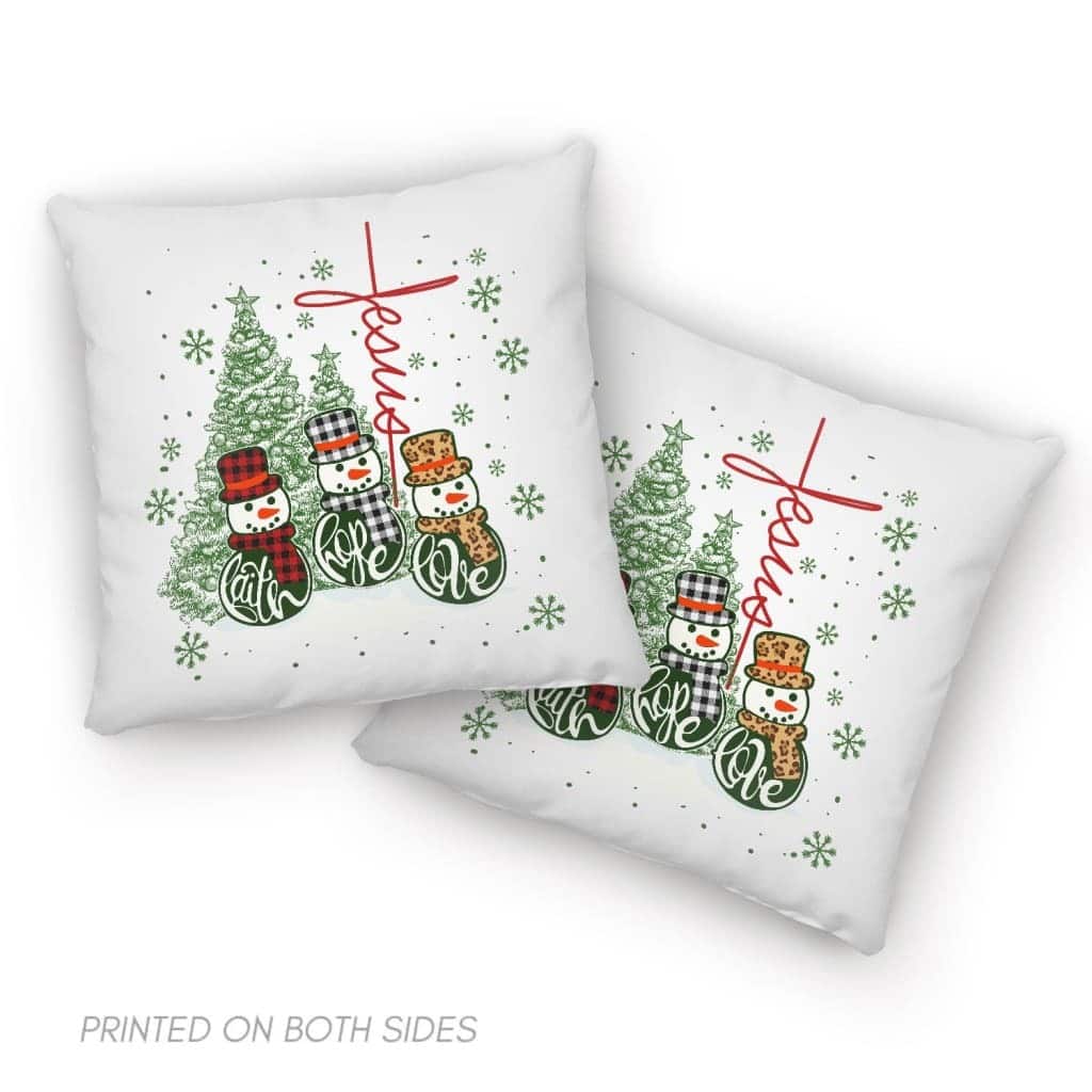 Faith Hope Love Jesus Cross Christmas Pillow Faith Hope Love Jesus Cross Christmas Pillow