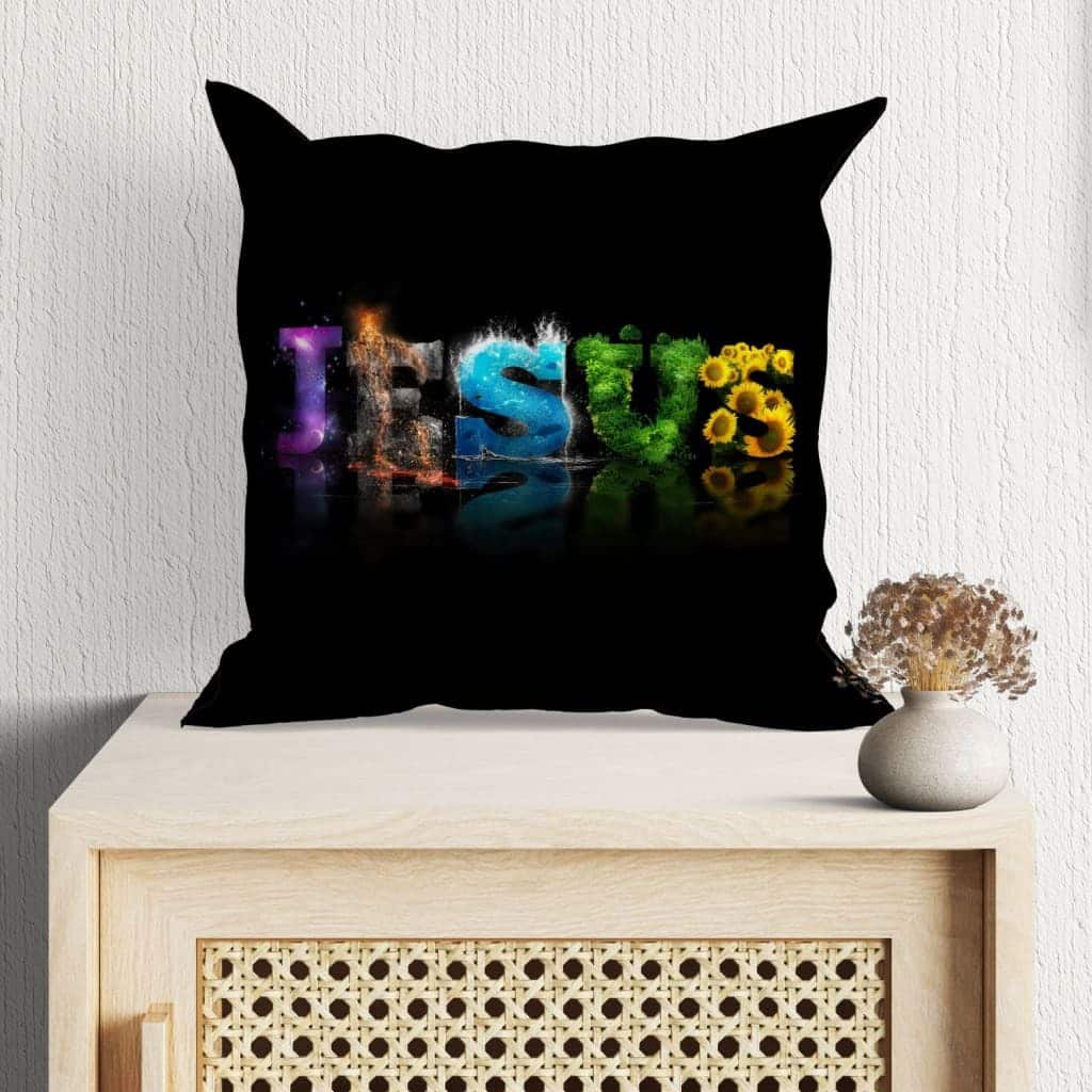 Jesus Word Christian Religious Faith Pillow Jesus Word Christian Religious Faith Pillow